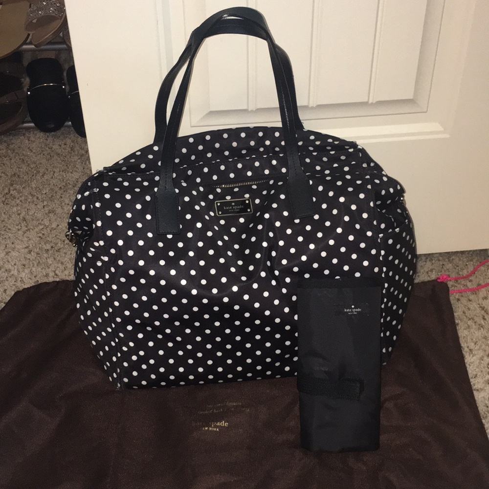 Kate Spade diaper bag and changing that